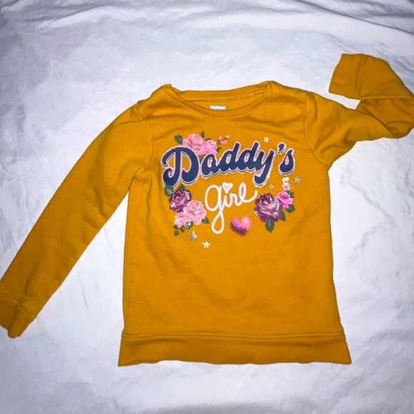 Garanimals Other - Mustard Yellow Toddler Girl Sweatshirt 5T Geranimals “Daddy’s Girl”  Long sleeve